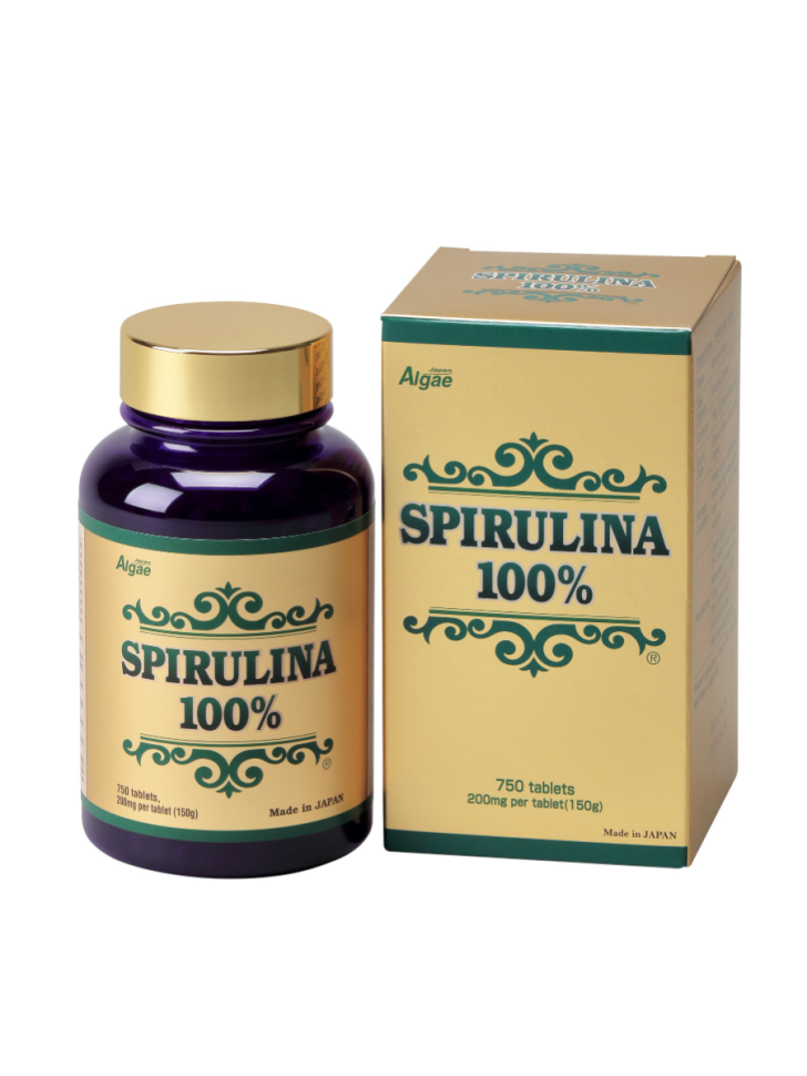 Спирулина 100% в коробке 750 таб. по 200 мг
